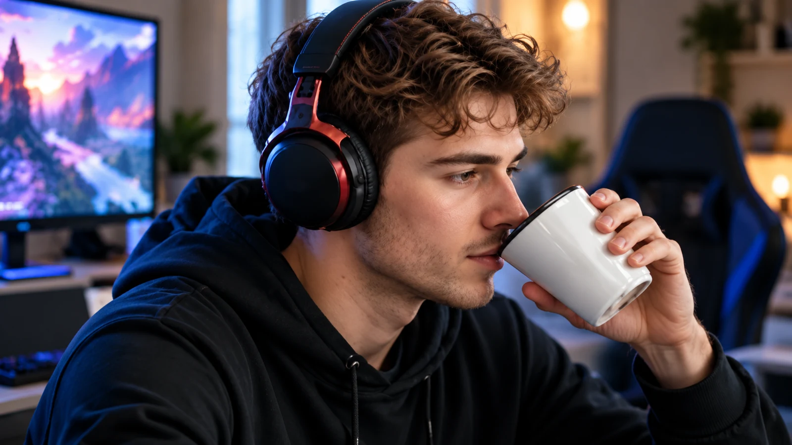 Caffeine before gaming protocol and timing