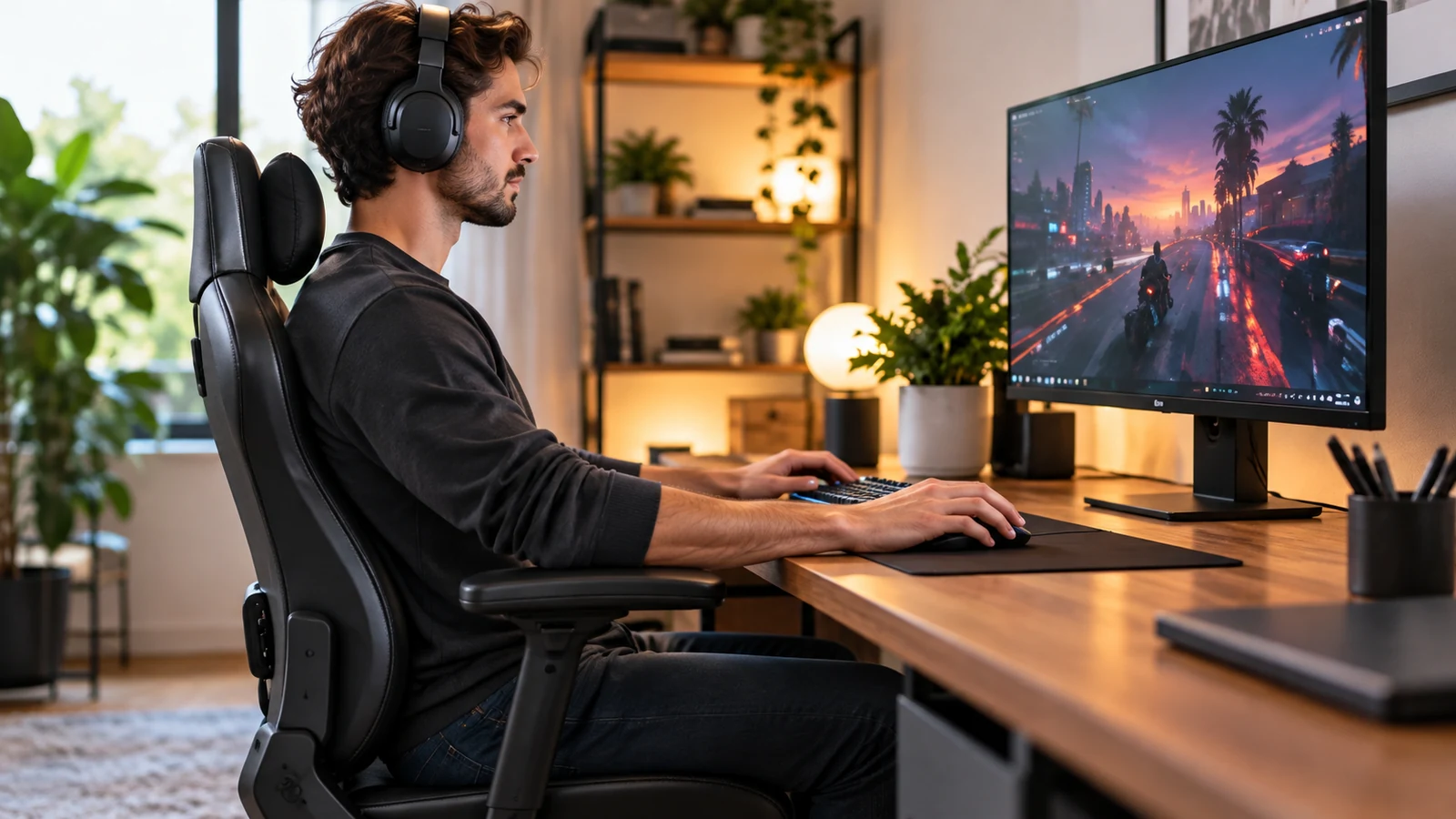 Gaming posture and workstation setup