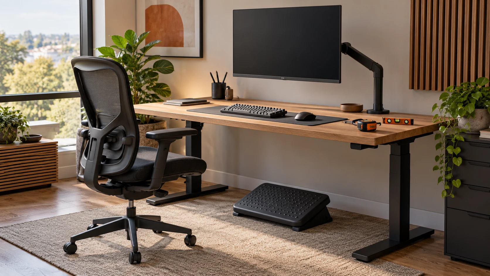 Empty adjustable gaming workstation arranged for an ergonomics audit